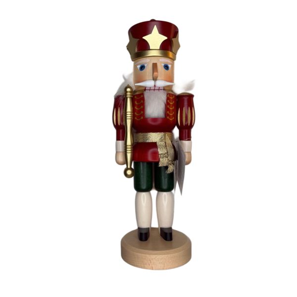 Nussknacker - König - Rot lasiert - 37,5 cm