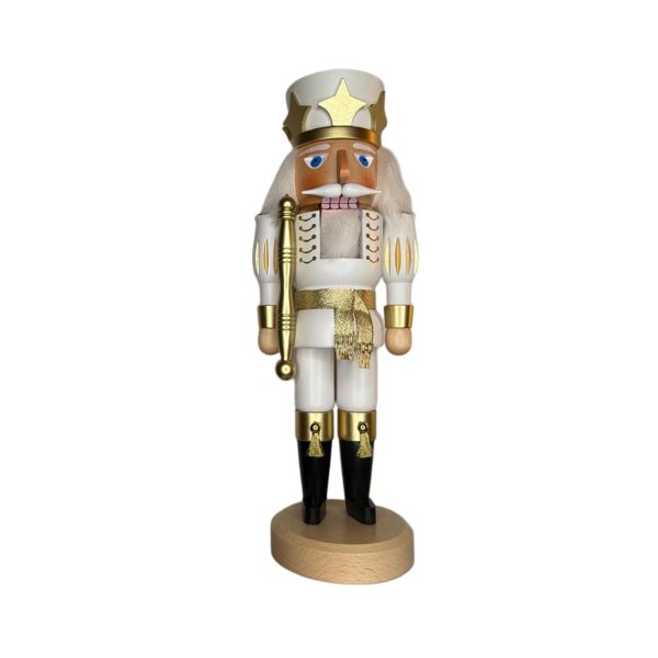Nussknacker - Prinz - Weiß / Gold - 39 cm